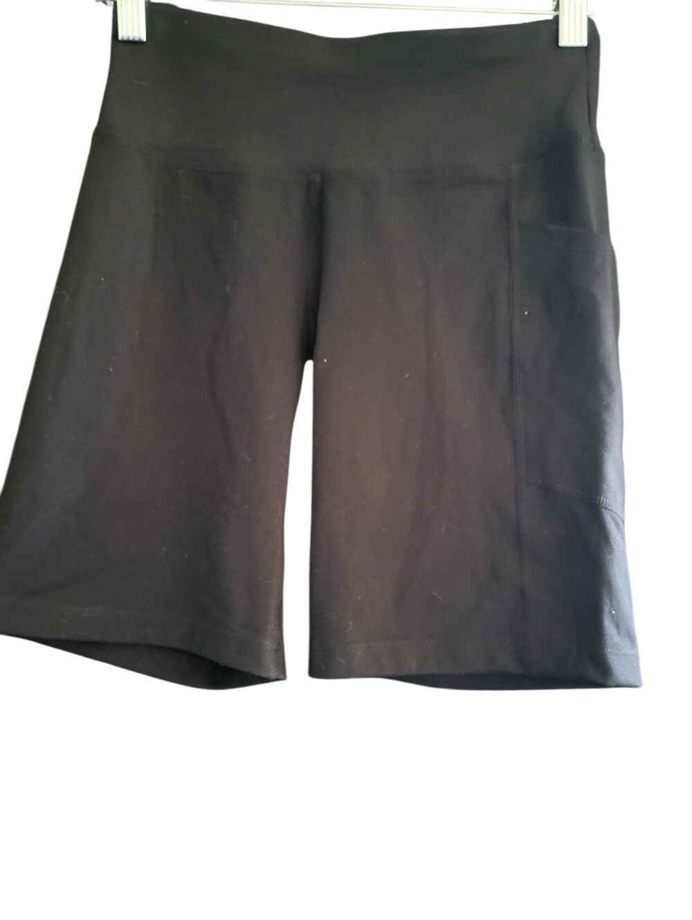 DKNY High-Waist Bike Shorts with Side Pocket Black sz S